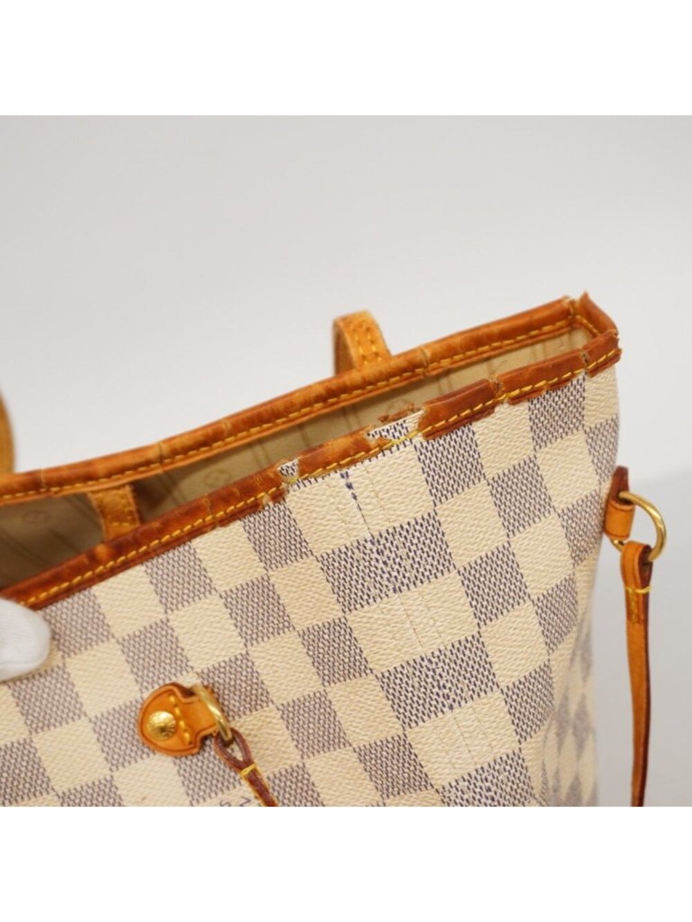 Louis Vuitton Tote Damier Azur Neverfull MM White - Picture 7 of 10